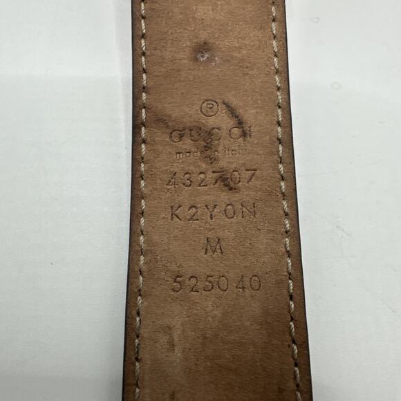 GUCCI Leather Belt Red Gg Marmont Double G Buckle Stylish - EUC main image 10
